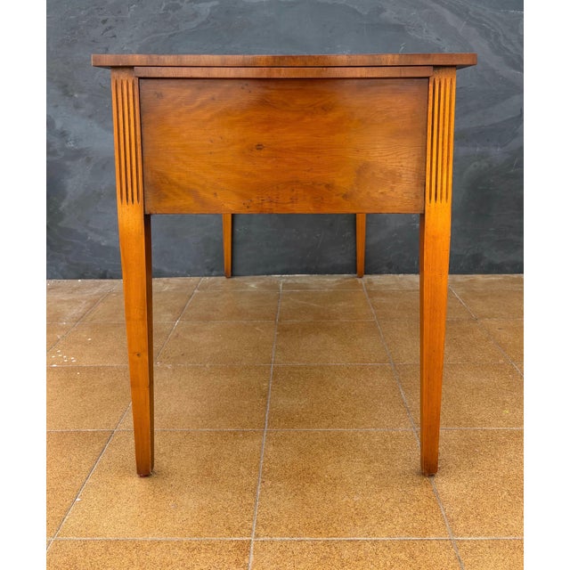 English Georgian Revival Walnut Writing Desk with Drop Leaves, Mid-20th Century For Sale - Image 11 of 12