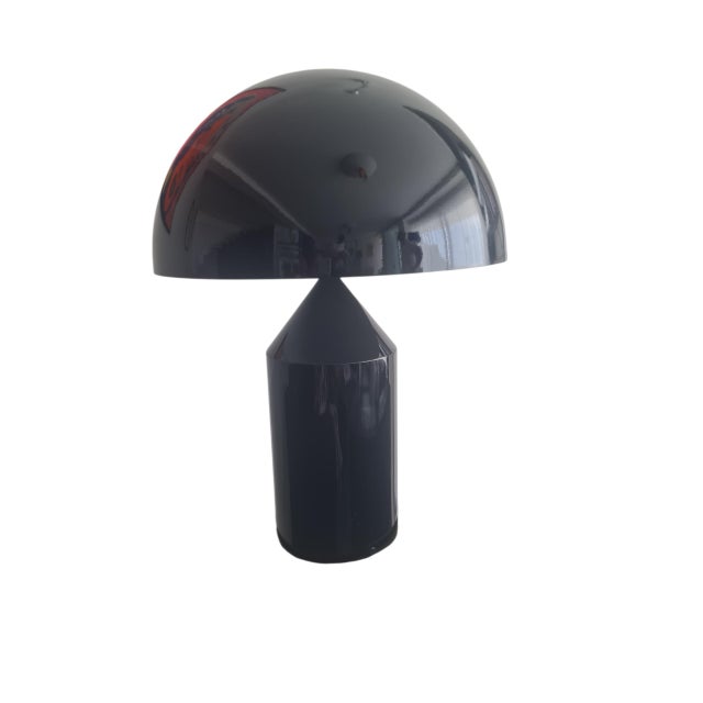 Atollo Model 233 Table Lamp in Black Lacquered Aluminum by Vico Magistretti for Oluce, 1977 For Sale - Image 3 of 3