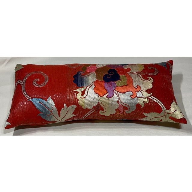 Asian Vintage Single Double-Sided Pillow For Sale - Image 3 of 12