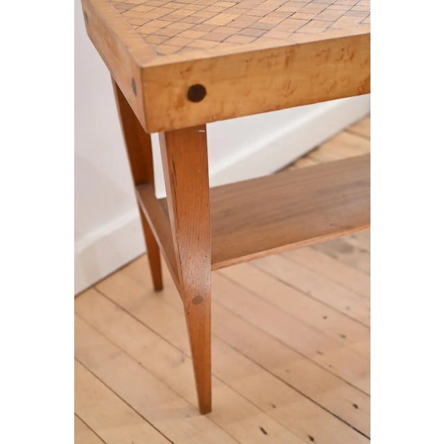 Paul Laszlo Paul Laszlo "Basketweave" Style Side Table For Sale - Image 4 of 6