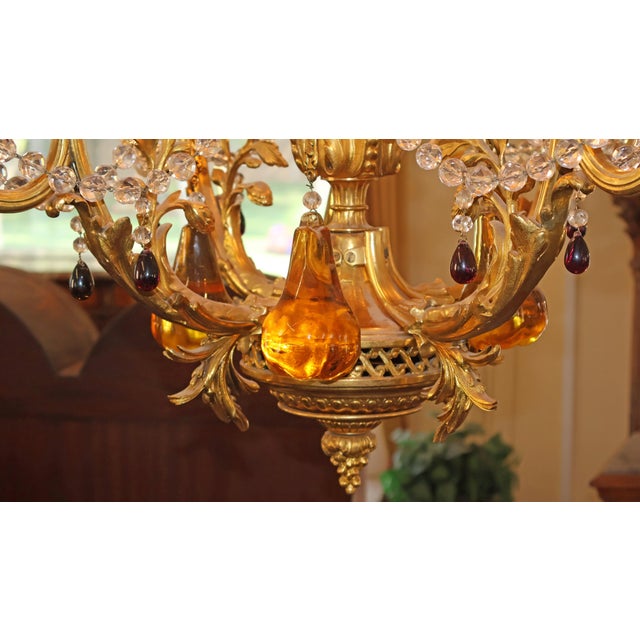 1910 French Belle Epoque Style Gilt Bronze Crystal Chandelier For Sale - Image 18 of 18