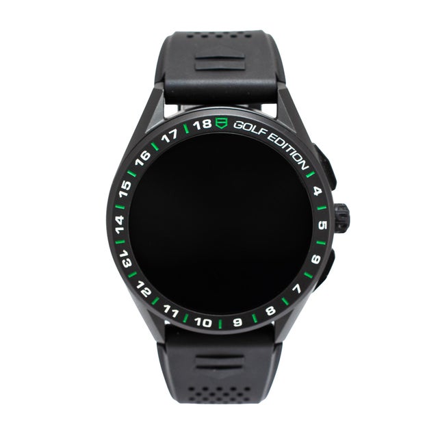 Modern Tag Heuer Connected Golf Edition 45mm Sbg8a82 Black Titanium Quartz Smartwatch For Sale - Image 3 of 10