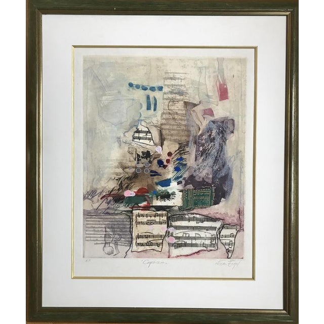 Nissan Engel, Capriccio, Etching and Gouache, Framed For Sale - Image 9 of 9
