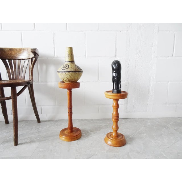 Turned Plant Stand, Germany 1960s, Set of 2 For Sale - Image 9 of 11