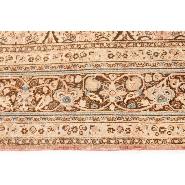 Fine Antique Persian Meshad Handmade Wool Rug For Sale In New York - Image 6 of 8