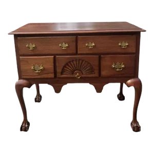Late 19th Century Chippendale Mahogany Lowboy With Ball and Claw Feet