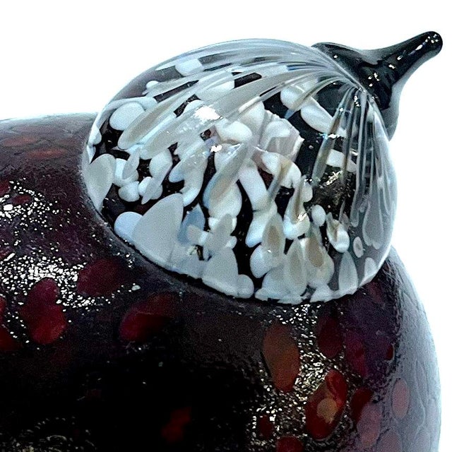 Iittala Blown Glass Rosy Finch Bird by Oiva Toikka Circa 2001-2007 For Sale - Image 6 of 14
