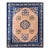Early 20th Century Art Deco Chinese Rug, Handwoven Wool Pile, Apricot & Navy, Lotus Motif, 8' x 11' For Sale