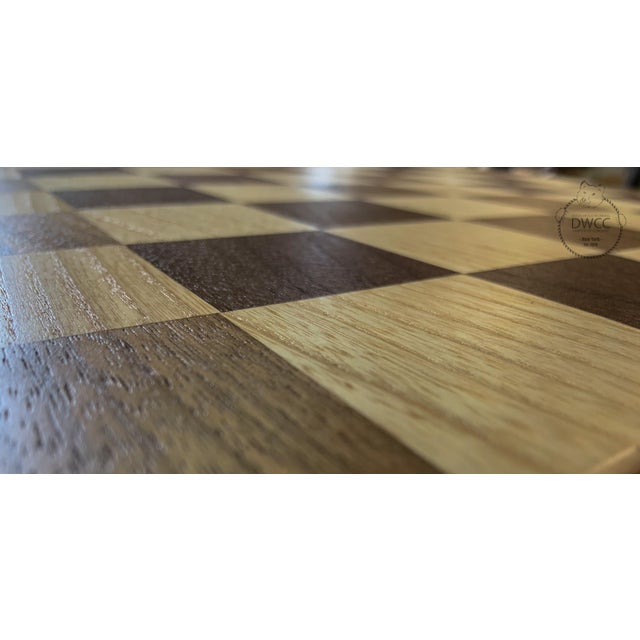 Handcrafted Wooden Chess Board – Solid Hardwood, Tournament Size, Minimalist Modern Design For Sale - Image 4 of 7