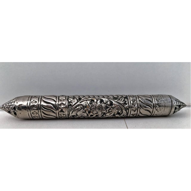 Mid 20th Century Antique Metal Scroll Document Holder, Circa 1900 For Sale - Image 5 of 7