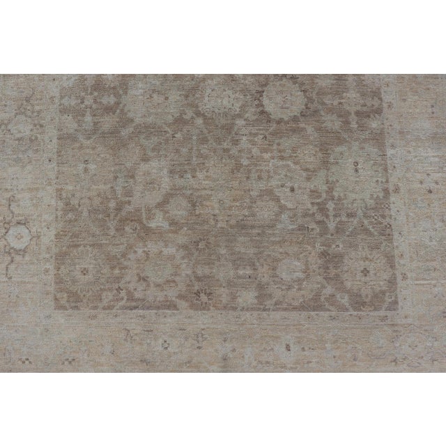 Modern Tabriz Rug by Keivan Woven Arts in Warm Taupe and Soft Cream 5'3 X 7'10 For Sale - Image 9 of 13