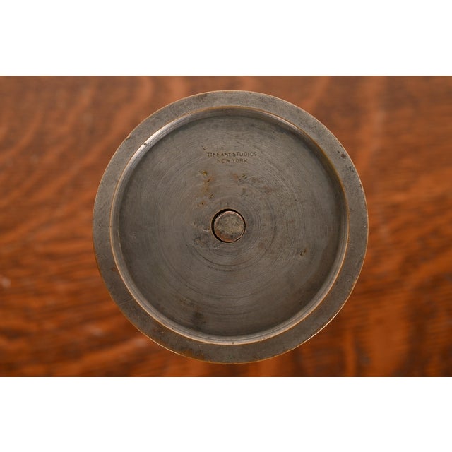 Tiffany Studios New York Bronze Candlestick, Circa 1910 For Sale - Image 9 of 12