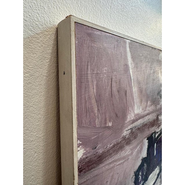 Jean Krille, Landscape 155, Oil on Masonite, 1985 For Sale - Image 7 of 11