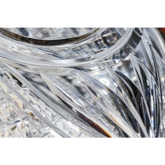 Stunning Edwardian Antique Cut Crystal Perfume Cologne Bottle Sterling Silver Lid Antique Luxury Home Vanity Dressing Table Décor For Sale - Image 15 of 16