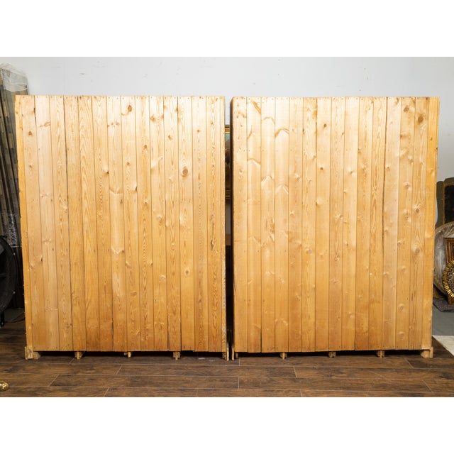 Vintage Raw Wood Pine Storage or Display Cabinets with Cubby Holes, Sold Each For Sale - Image 9 of 12