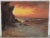 Brick Red Irina Roublon Belotelkin (January 1, 1913 – January 21, 2009) "Coastal Sunset" Oil Painting C.1960s For Sale - Image 8 of 8