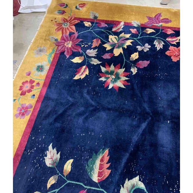 1920s 1920s Handmade Antique Art Deco Chinese Rug For Sale - Image 5 of 7