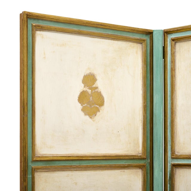 French French Antique Panel Screen, Gold Leaf For Sale - Image 3 of 9