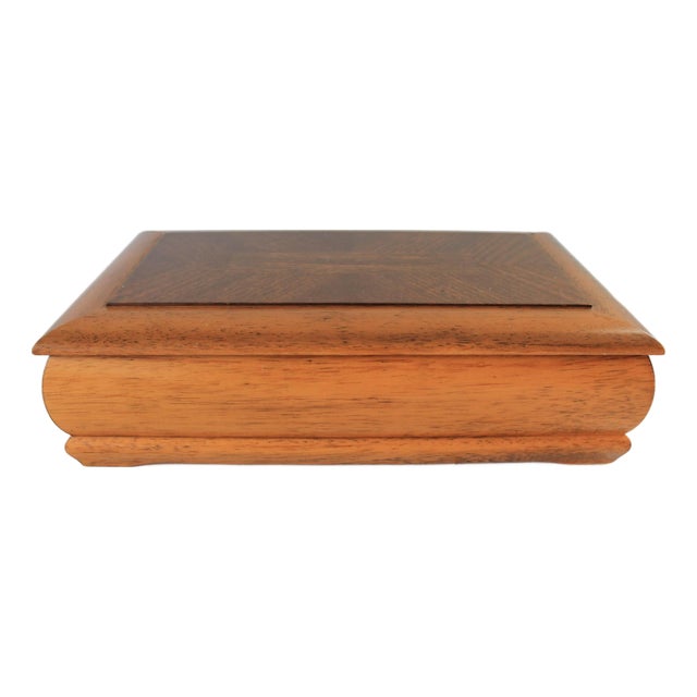 Vintage Wood Jewelry Box For Sale