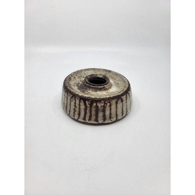 Mid-Century Modern Brutalist Ceramic Stoneware Vase For Sale - Image 3 of 9