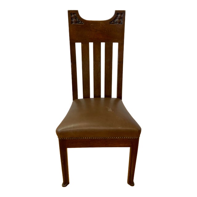 Arts & Crafts American Oak Side Chair C.1920 For Sale