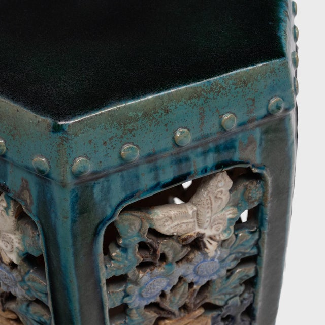 Chinese Chinese Sancai Blossom Garden Stool For Sale - Image 3 of 5