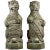 19th Century English Finials Carved as Heraldic Lions, Set of 2 For Sale