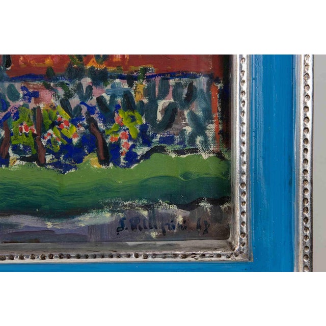 Modern Sirio Pellegrini, Landscape in Falconara, Mixed Media, 1968 For Sale - Image 3 of 5