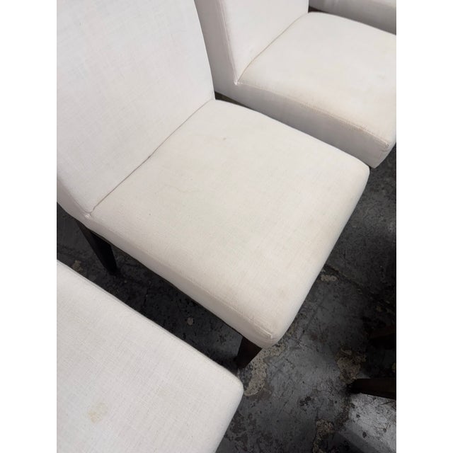 White Restoration Hardware Morgan Dining Chairs, Set of Eight For Sale - Image 8 of 12