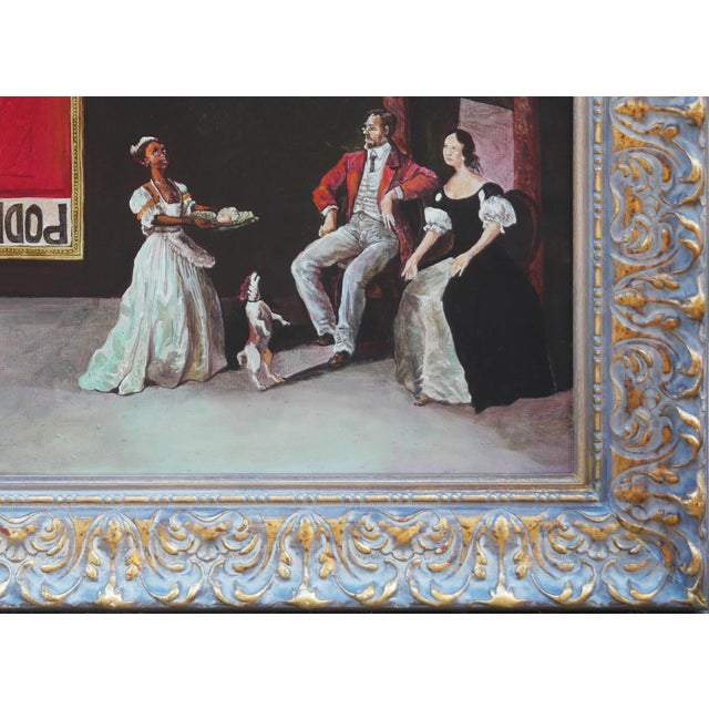 Red Douglas Perez Castro "Poderes" Contemporary Realistic Figurative Red Toned Social Commentary Painting, 2013 For Sale - Image 8 of 12