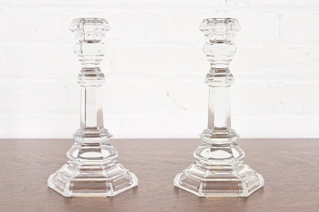 Tiffany & Co キャンドルスティック クリスタルスタンド ティファニー Tiffany & Co. Clear Crystal Candlesticks, Pair | Chairish