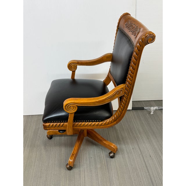 2010s Ethan Allen Office Chair on Rollers For Sale - Image 5 of 12