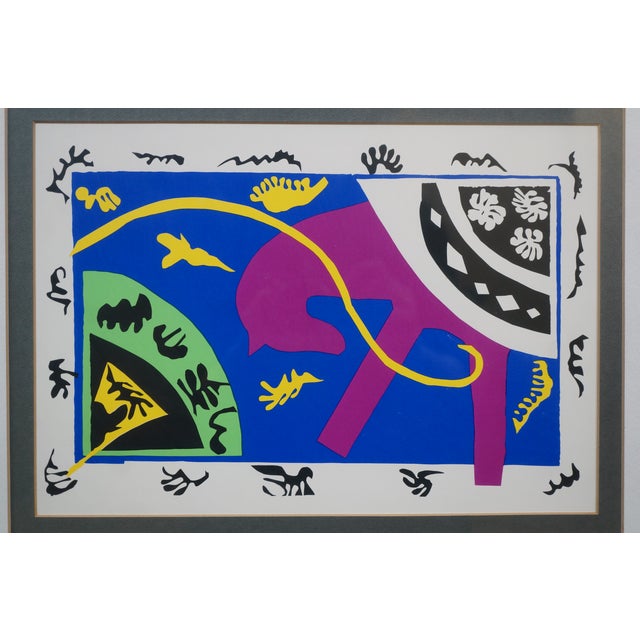 Vintage Henri Matisse Abstract Horse Rider & Clown Lithograph Print 23" For Sale - Image 6 of 9