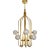 Bespoke Italian Alabaster White Murano Glass Brass Curved Globe Chandelier For Sale - Image 12 of 12
