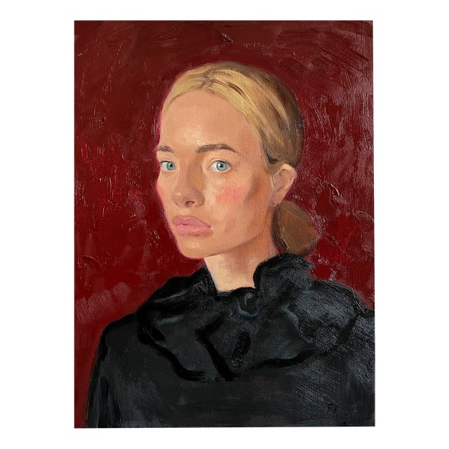 Elina Arbidane, Portrait of Woman, 2022, Oil on Canvas For Sale