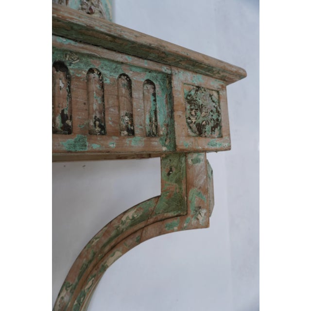 French Louis XVI Style Painted Console & Mirror From Mla For Sale In Los Angeles - Image 6 of 14