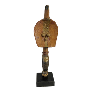 Rare Old African Bakota Figure Brass of a Naga Gabon on Stand 21"h