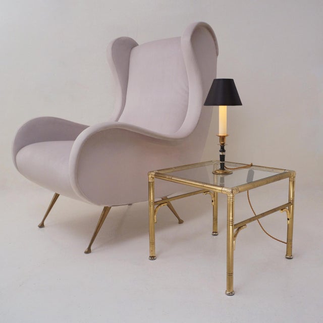 1950`s French Art Deco Style Modernist Candlestick Table Lamps, Bronze & Lucite - A Pair - Rewired For Sale - Image 4 of 12