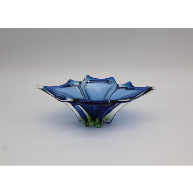 Mid-Century Modern Large Mid-Century Sommerso Murano Glass Bowl, 1970s For Sale - Image 3 of 5