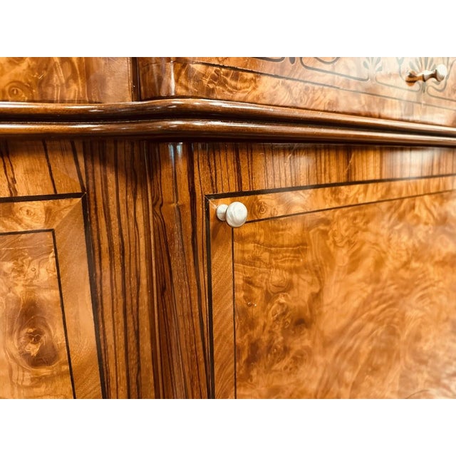 Wood Antique Italian Burl Sideboard For Sale - Image 7 of 16