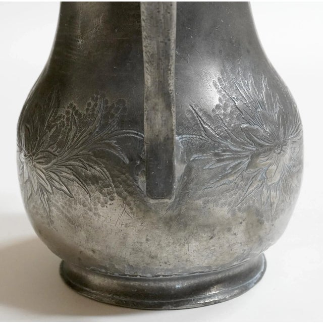 Antique Pewter Pitcher W/Touch Marks Circa XVIII Century For Sale In San Francisco - Image 6 of 9
