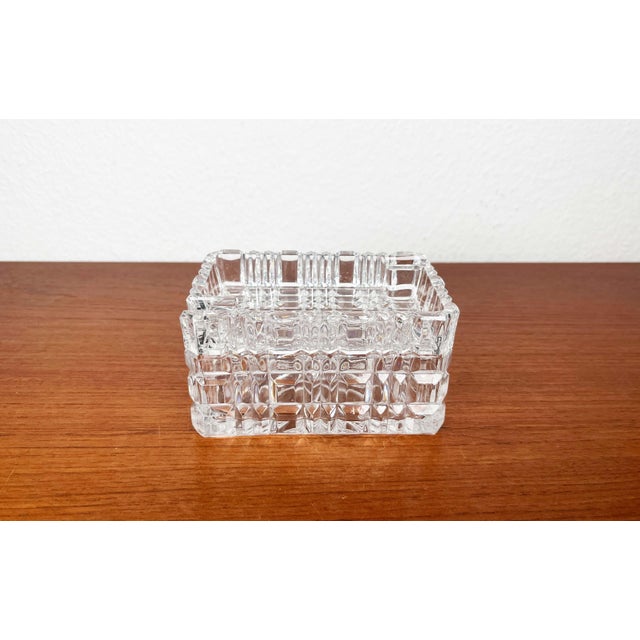 Mid-Century Modern Crystal Glass Stacking Ashtray and Box from Julia, Poland, 1960s, Set of 2 For Sale - Image 14 of 18