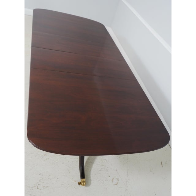 Stickley Mahogany Double Pedestal Dining Table For Sale - Image 13 of 18