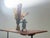 Black Vintage Dining Table with Cast Iron Frame and Wood Top, 1930s For Sale - Image 8 of 14