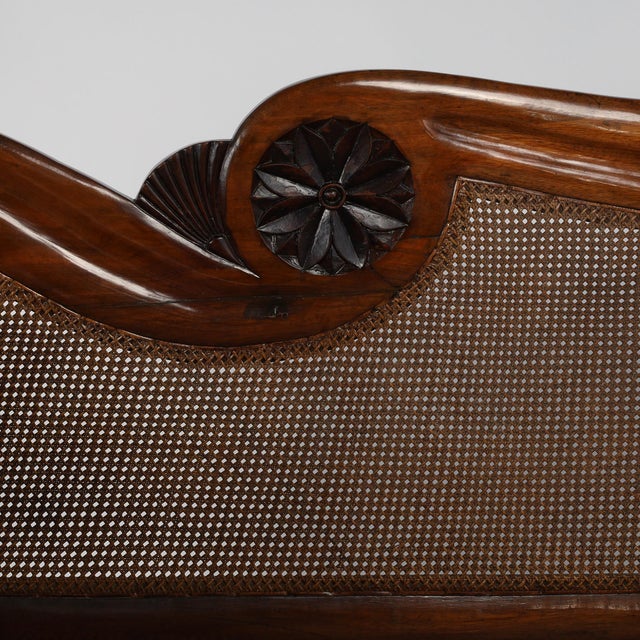 Antique West Indies Carved and Caned Settee or Sofa For Sale In West Palm - Image 6 of 11