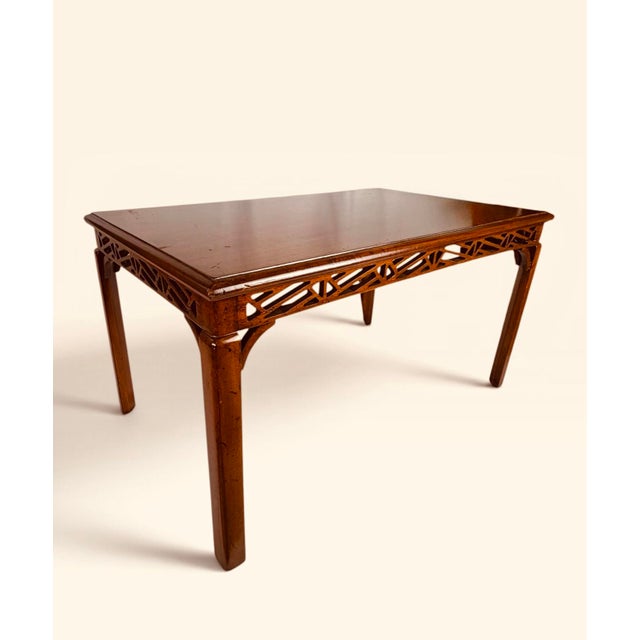 Mid Century Chinese Chippendale Fretwork Cocktail Table For Sale - Image 14 of 18