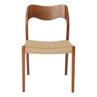 Model 71 Chair in Teak with New Danish Cord by Niels Otto Møller for J.L. Møllers, 1960s For Sale