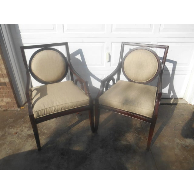 Traditional Gorgeous Designer Executive Lounge / Fireside Chairs- Pair For Sale - Image 3 of 9