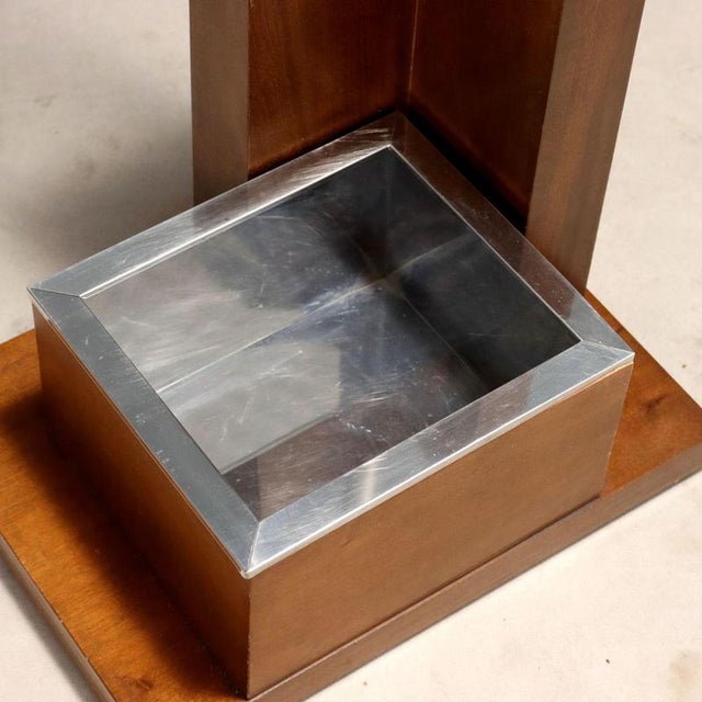 Vintage Walnut and Metal Coat Rack For Sale - Image 5 of 7