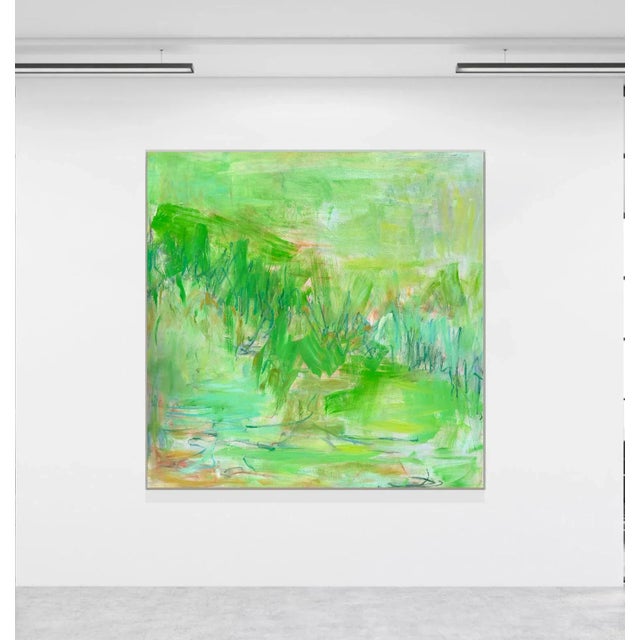 Large "Fresh Air" by Trixie Pitts Abstract Expressionist Landscape Oil Painting For Sale In Nashville - Image 6 of 12